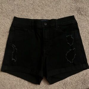 Hollister Black Distressed Jean Shorts